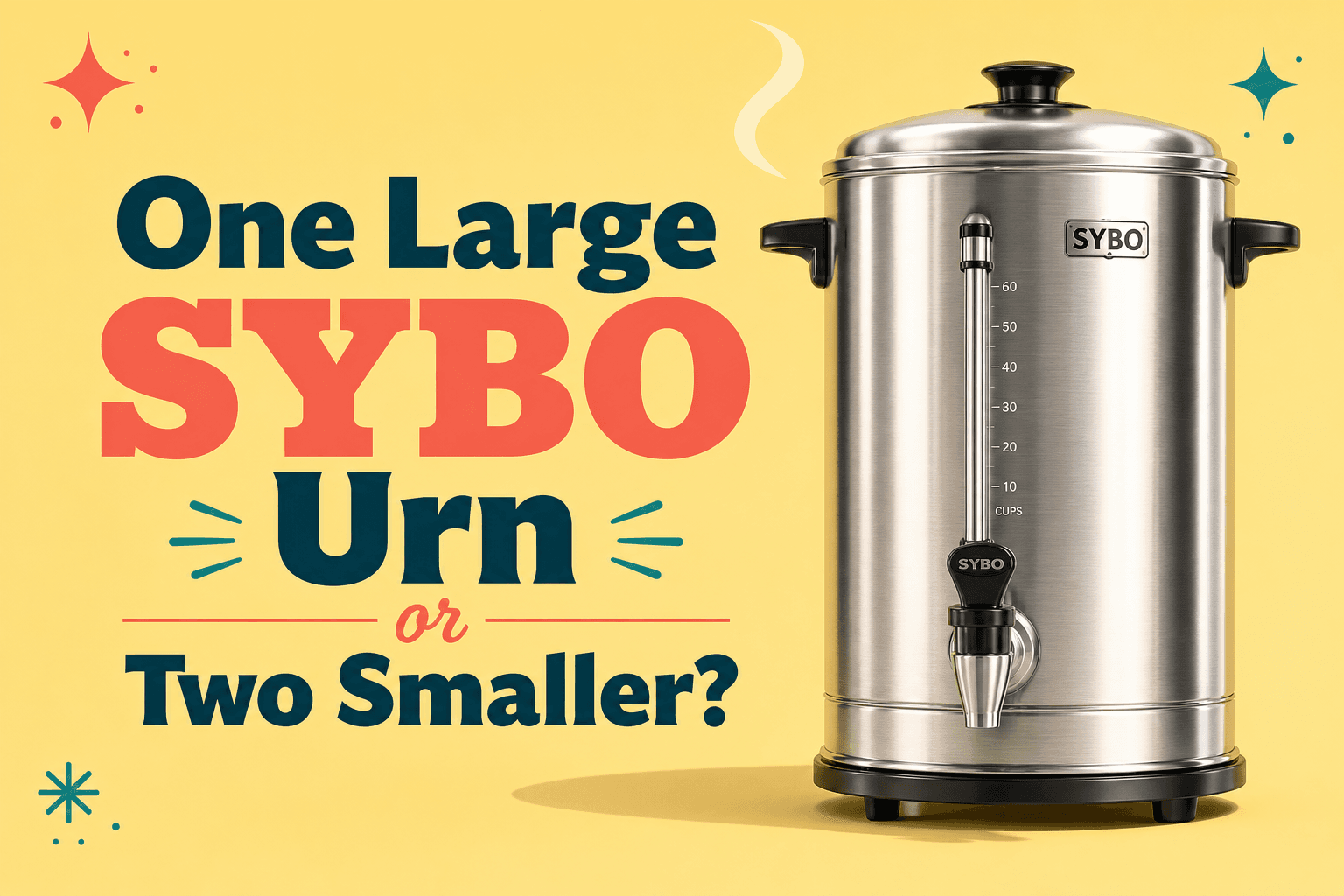 Planning Coffee Service at Receptions: One Large SYBO Urn or Two Smaller?
