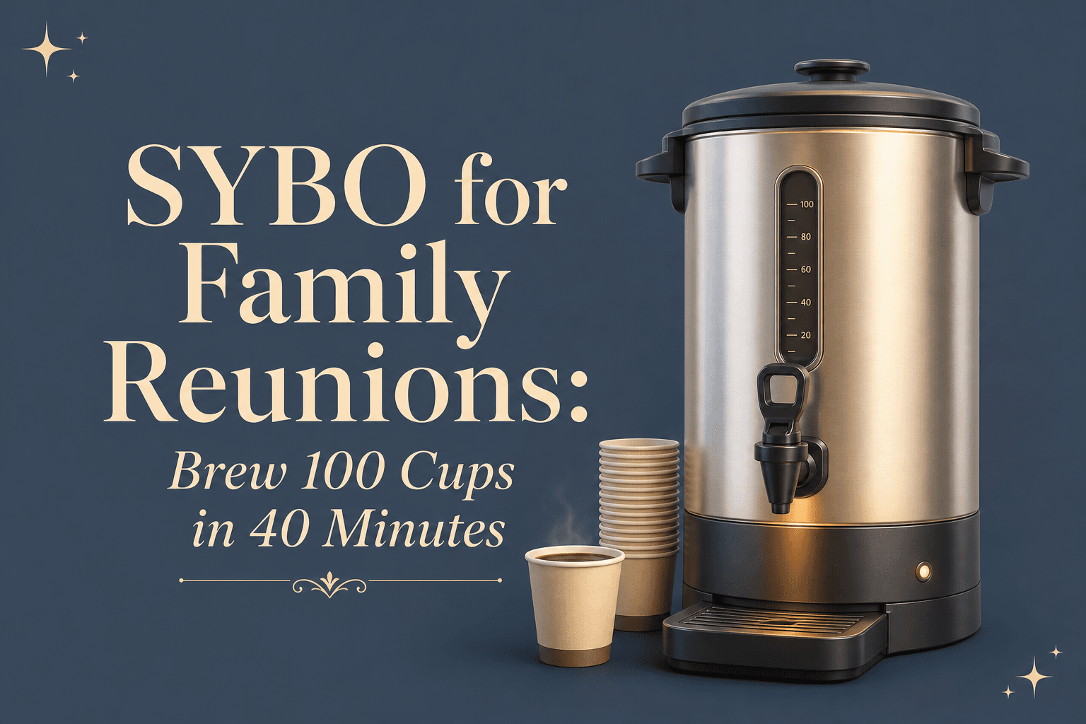 SYBO for Family Reunions: Brew 100 Cups in 40 Minutes and Never Run Out of Coffee