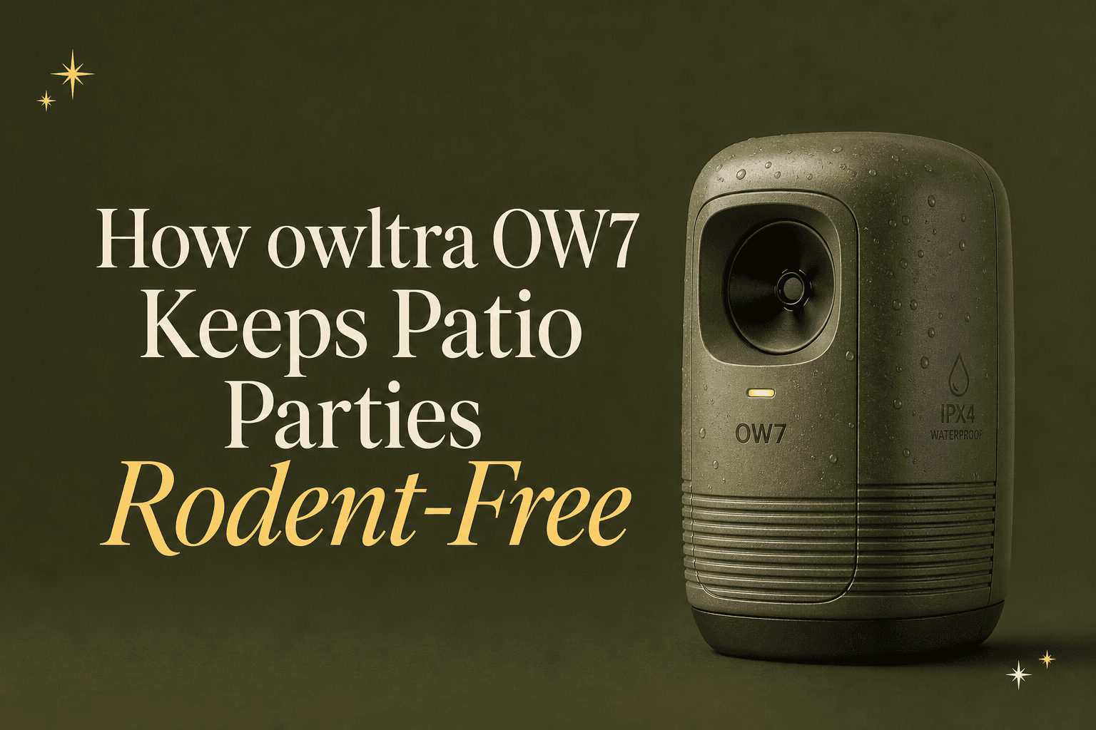 How owltra OW7 Keeps Patio Parties Rodent‑Free with IPX4 Waterproof Protection