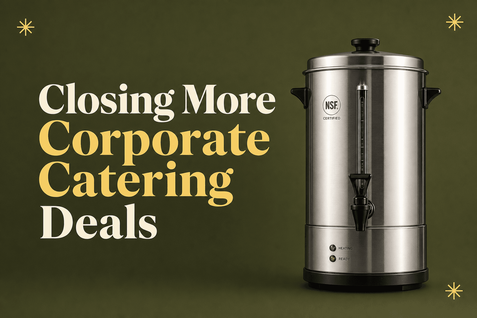 Closing More Corporate Catering Deals with the NSF-Certified SYBO Stainless Steel Percolator Coffee Urn