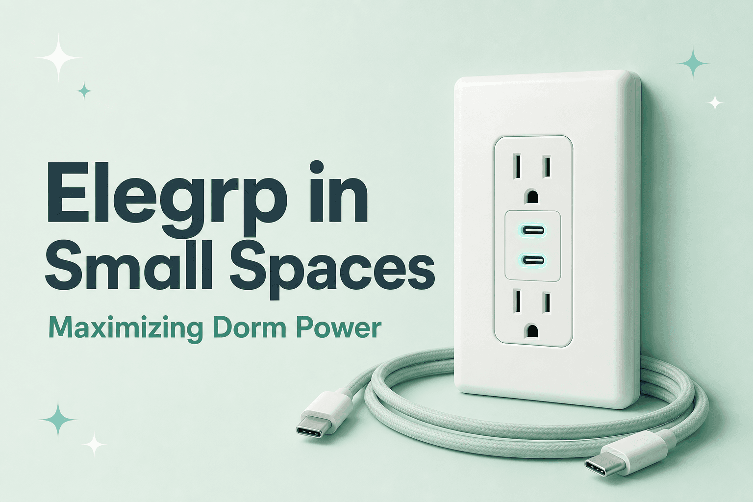 Elegrp in Small Spaces: Maximizing Dorm Power with USB C/C and 15A/20A Capacity