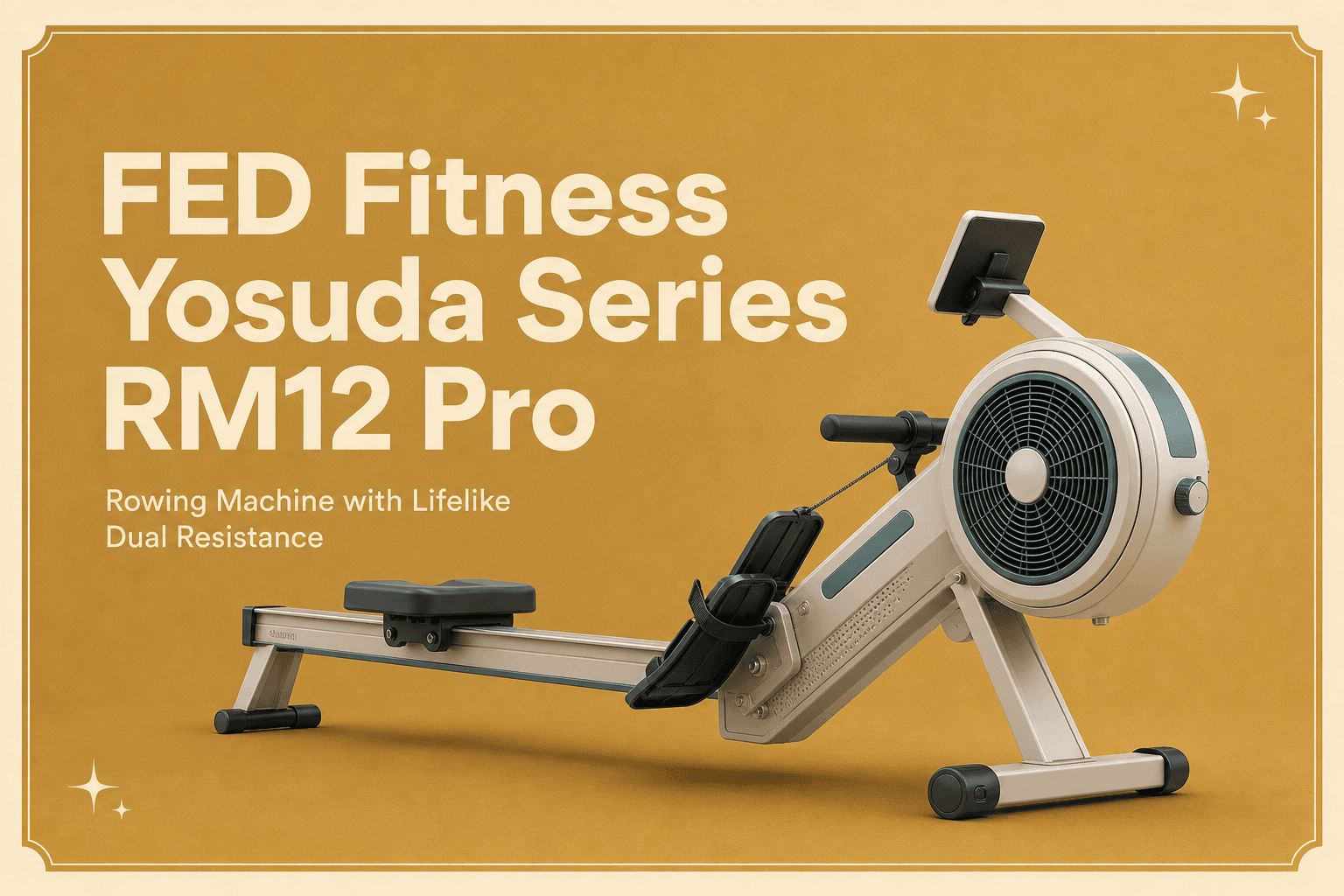FED Fitness Yosuda Series RM12 Pro: Rowing Machine with Lifelike Dual Resistance
