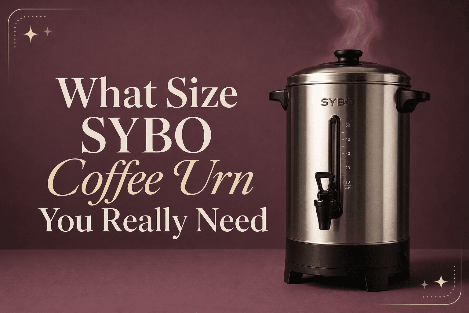 What Size SYBO Coffee Urn You Really Need for Your Wedding Reception
