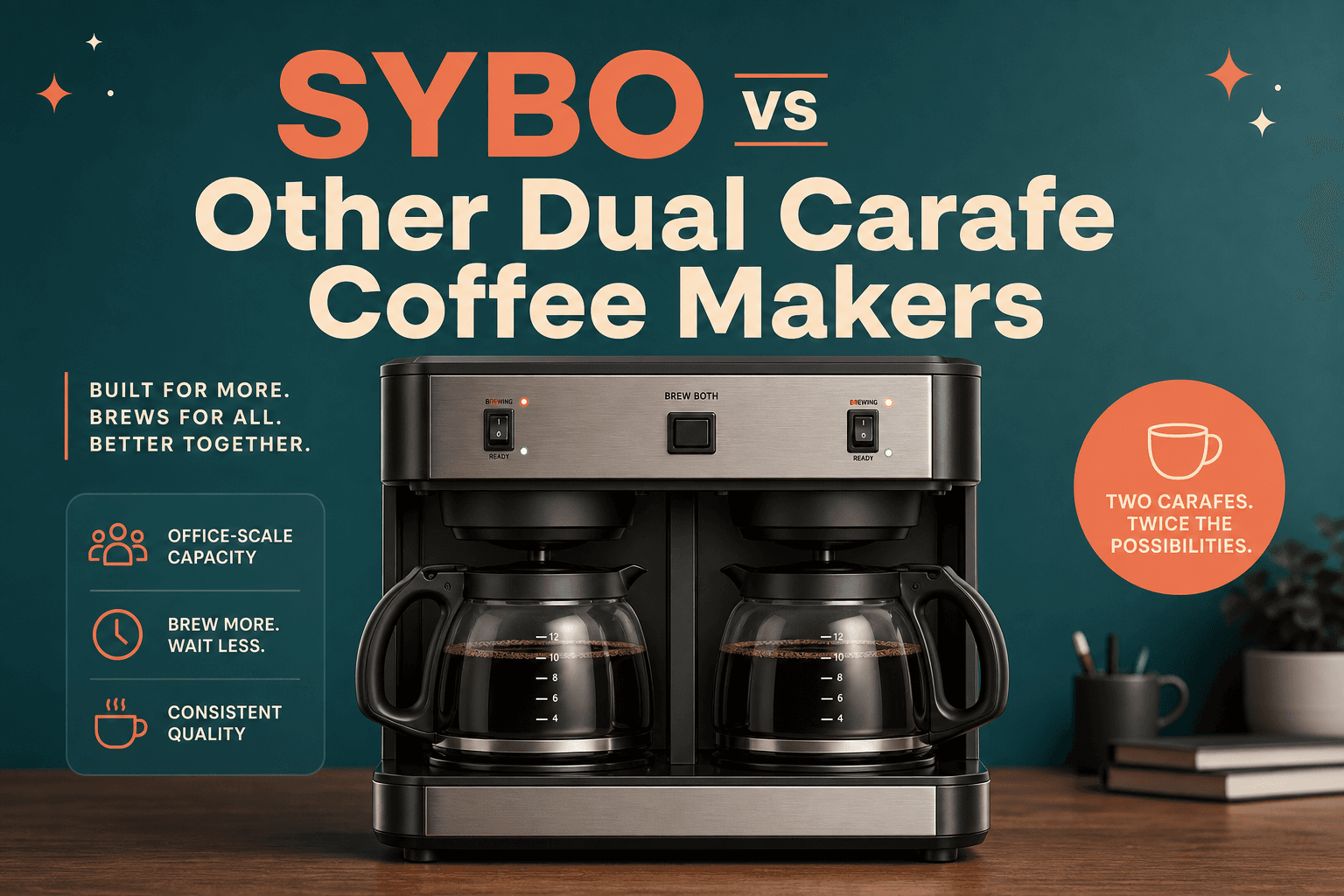 SYBO vs Other Dual Carafe Coffee Makers: Best Options for Offices