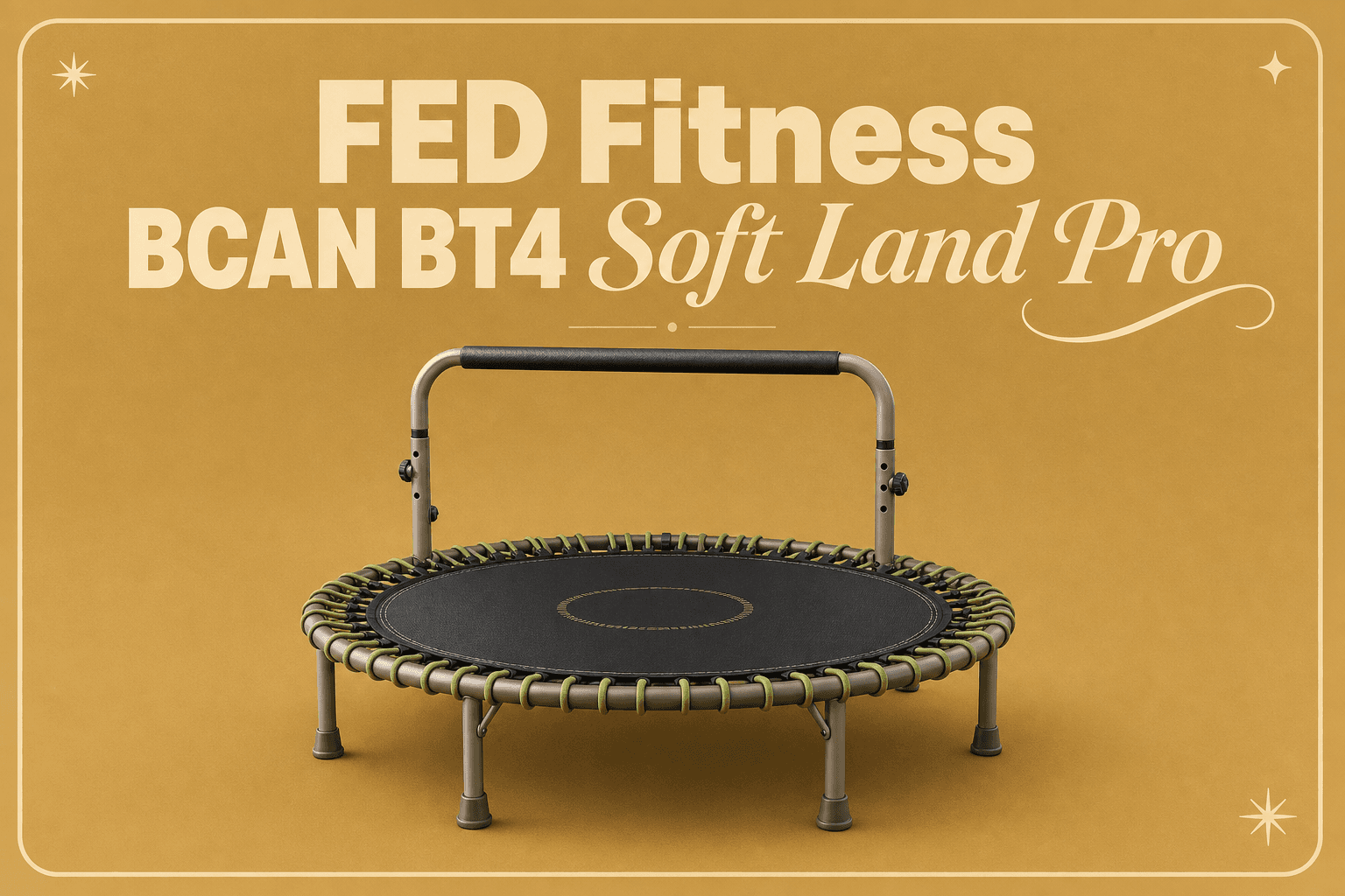 FED Fitness BCAN BT4 Soft Land Pro: Versatile Adult Trampoline with Pre-Assembled Bungees